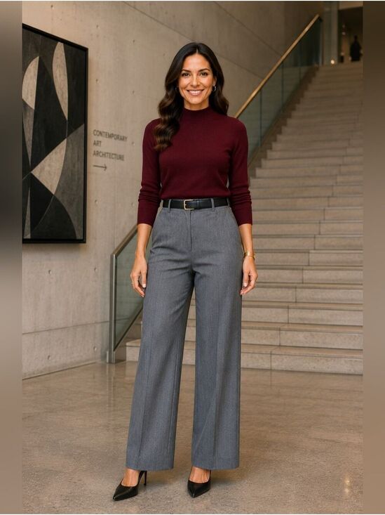 Rachel Zoe Pants - Rachel Zoe Gray Pinstripe Trouser Pants Size 6 Career Office Quiet Luxury